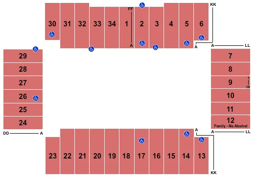 MONSTER JAM Seating Map Seating Chart