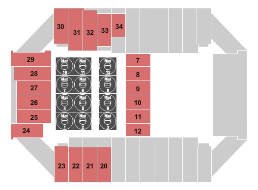 WRESTLING Seating Map Seating Chart