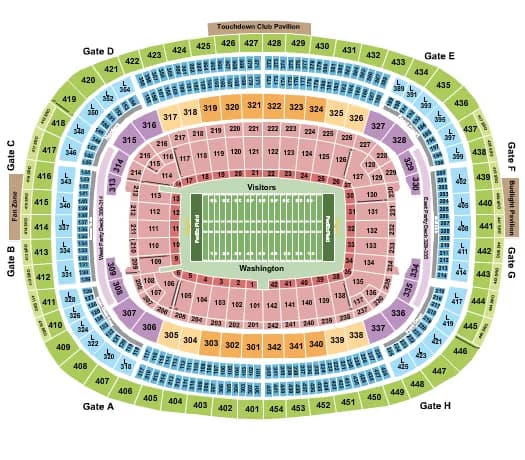 FOOTBALL Seating Map Seating Chart