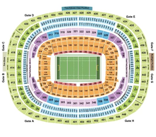 RUGBY Seating Map Seating Chart