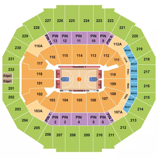 BASKETBALL GRIZZLIES Seating Map Seating Chart