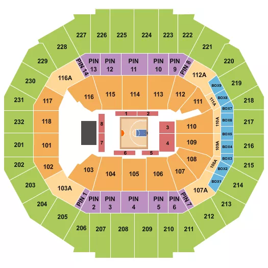 BASKETBALL BIG3 Seating Map Seating Chart