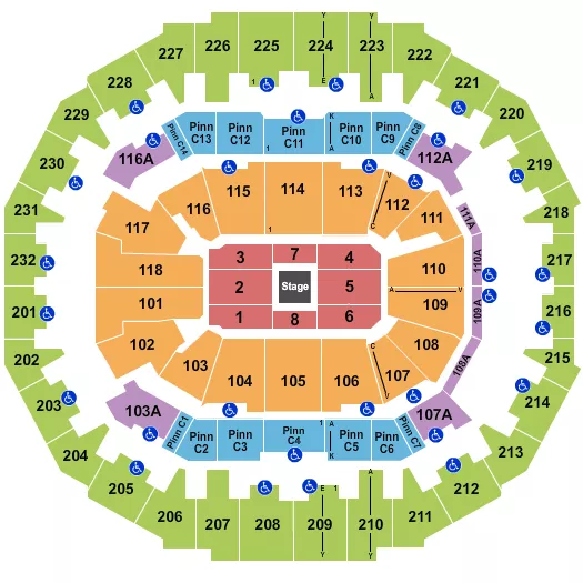 CENTER STAGE 2 Seating Map Seating Chart