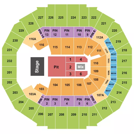 CHRIS STAPLETON Seating Map Seating Chart