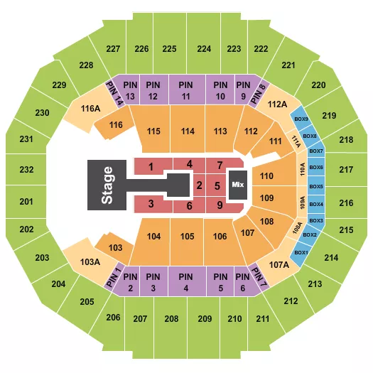 ENDSTAGE CATWALK Seating Map Seating Chart