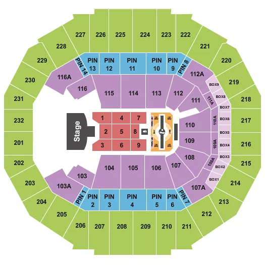 JUSTIN TIMBERLAKE Seating Map Seating Chart