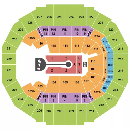 LAUREN DAIGLE Seating Map Seating Chart