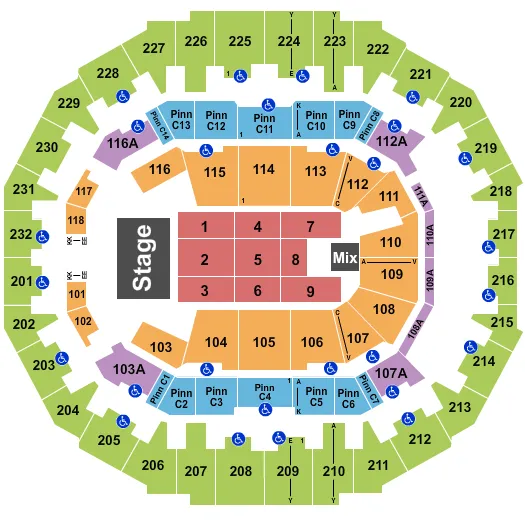YO GOTTI Seating Map Seating Chart