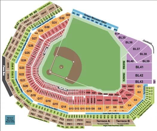 BASEBALL RW VFS Seating Map Seating Chart