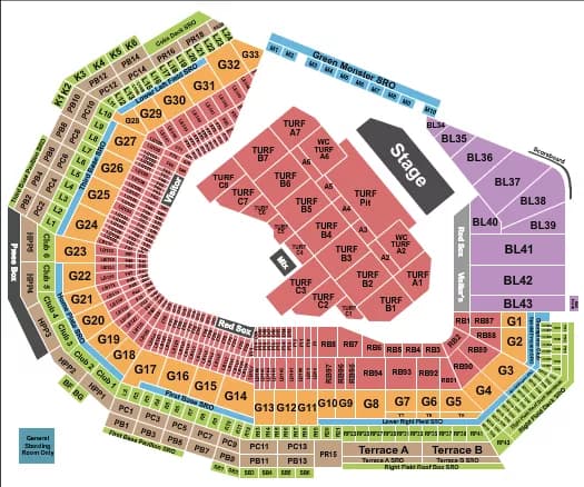 CHRIS STAPLETON Seating Map Seating Chart