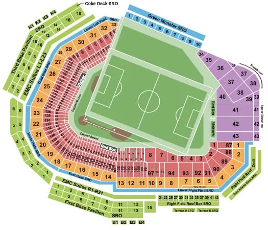 SOCCER Seating Map Seating Chart