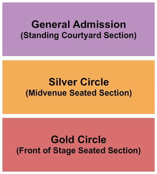 FERGS CONCERT PAVILION GA GC RESERVED Seating Map Seating Chart