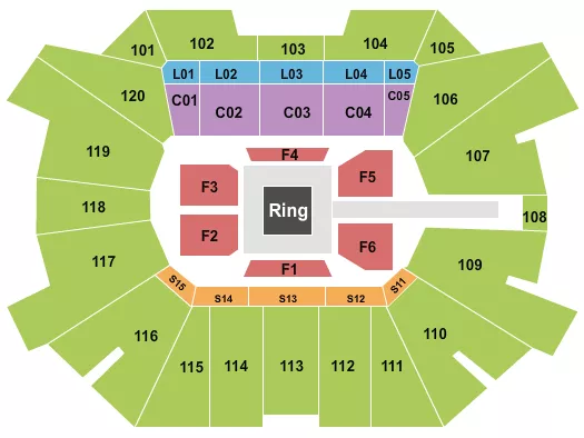 BOXING Seating Map Seating Chart