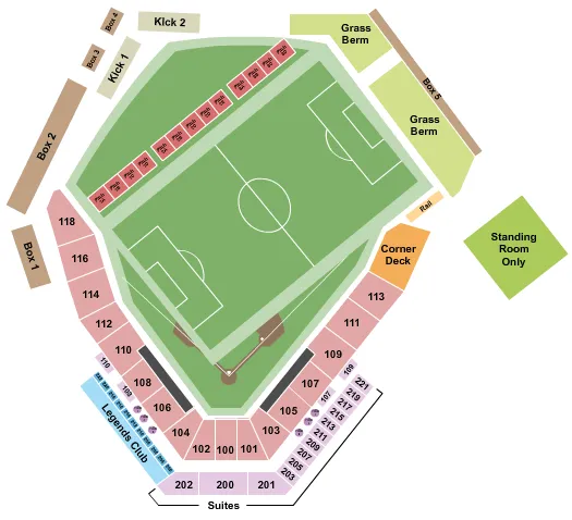 LEGENDS FIELD KS SOCCER Seating Map Seating Chart