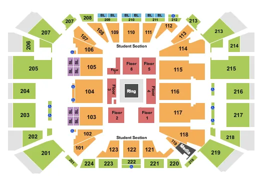 WRESTLING Seating Map Seating Chart