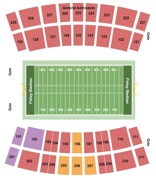 FOOTBALL Seating Map Seating Chart