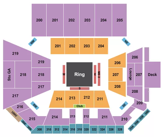 WRESTLING Seating Map Seating Chart
