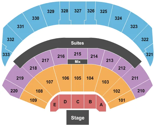 END STAGE Seating Map Seating Chart