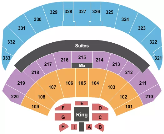 WWE Seating Map Seating Chart