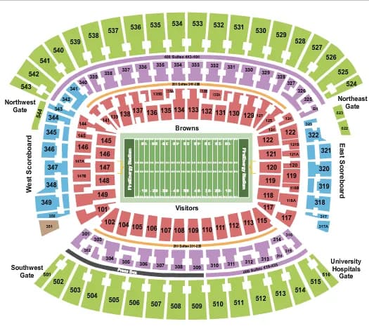 FOOTBALL Seating Map Seating Chart