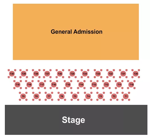 ENDSTAGE GA TABLES 1 30 Seating Map Seating Chart