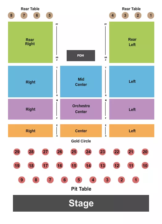 RESERVED TABLES 7 Seating Map Seating Chart
