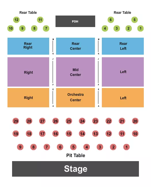 RESERVED TABLES 9 Seating Map Seating Chart