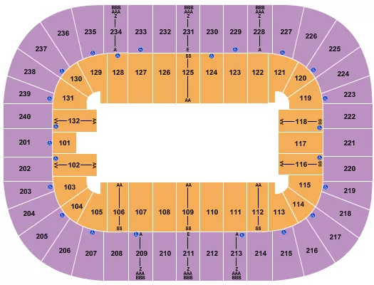 MONSTER JAM Seating Map Seating Chart