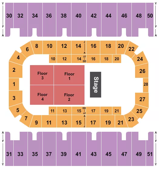 ENDSTAGE 2 Seating Map Seating Chart