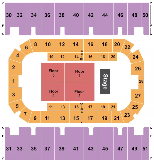 ENDSTAGE 3 Seating Map Seating Chart