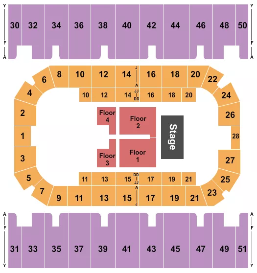 ENDSTAGE 41 Seating Map Seating Chart