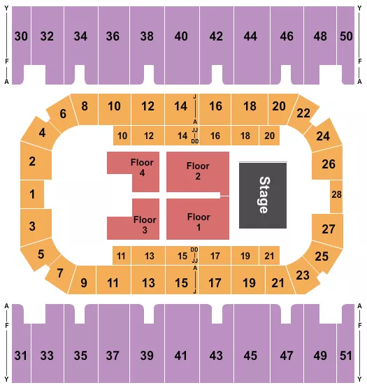 ENDSTAGE 5 Seating Map Seating Chart