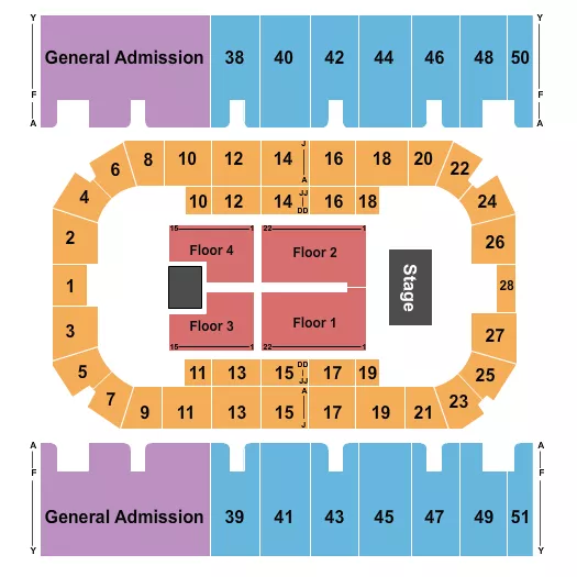 ENDSTAGE 6 Seating Map Seating Chart
