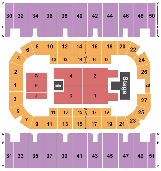 ENDSTAGE CATWALK Seating Map Seating Chart