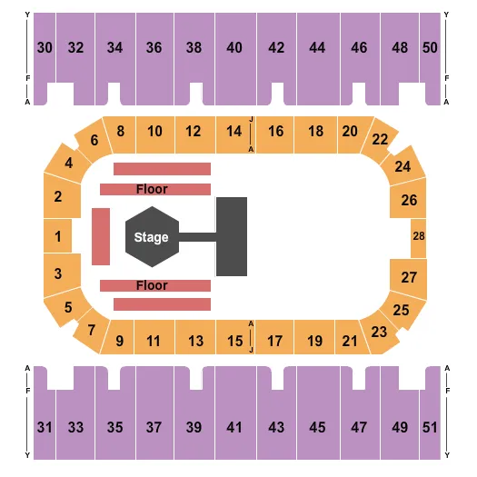 MMA Seating Map Seating Chart