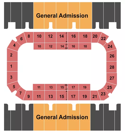 OPEN FLOOR GA Seating Map Seating Chart