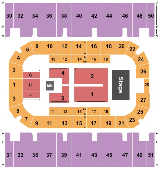 PENTATONIX Seating Map Seating Chart