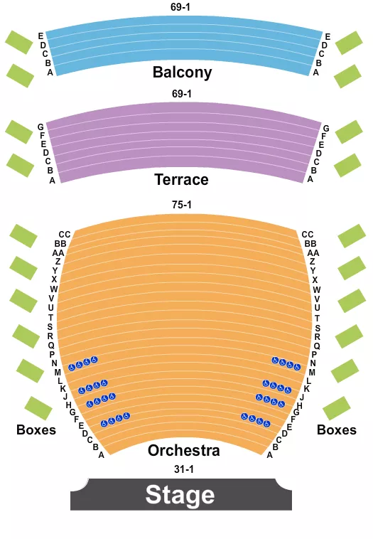 ENDSTAGE NO PIT Seating Map Seating Chart