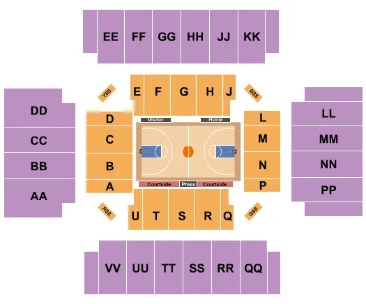 HARLEM GLOBETROTTERS Seating Map Seating Chart