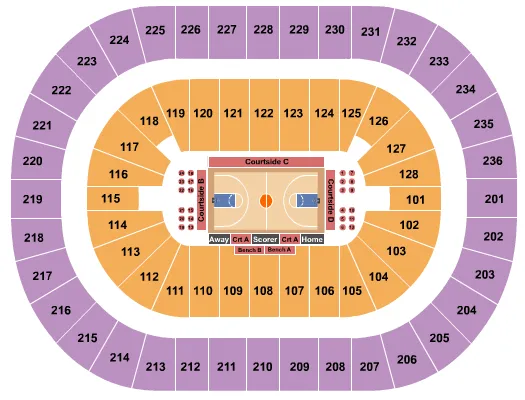 BASKETBALL 2 Seating Map Seating Chart