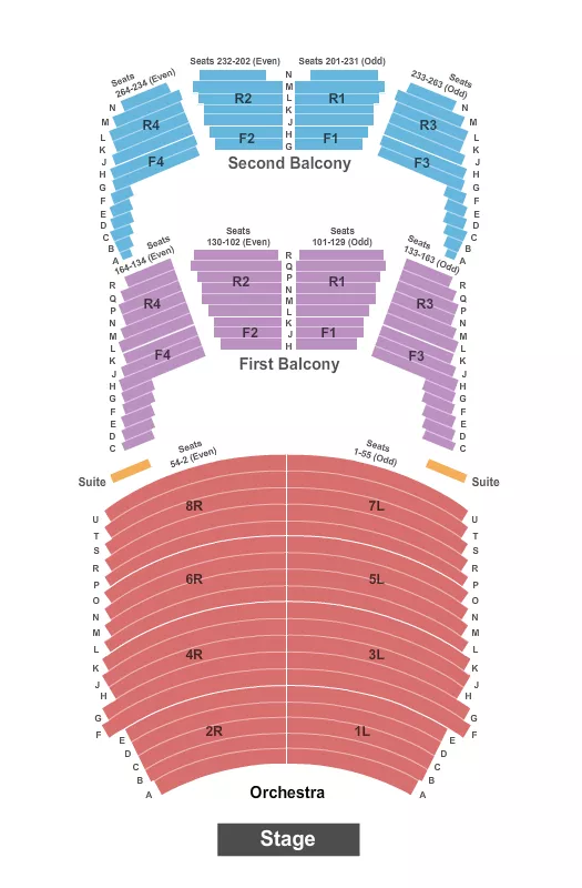 ENDSTAGE NO PIT Seating Map Seating Chart