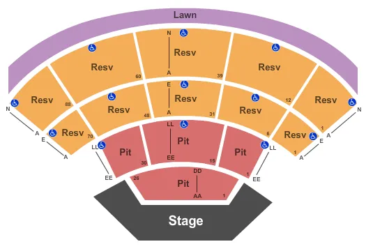 END STAGE Seating Map Seating Chart