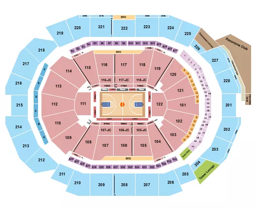 BASKETBALL WITH CLUBS Seating Map Seating Chart