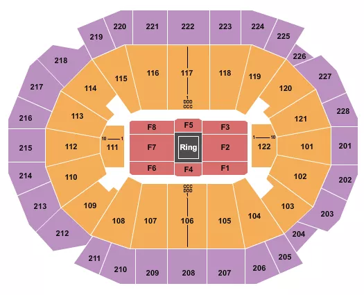 BOXING 2 Seating Map Seating Chart