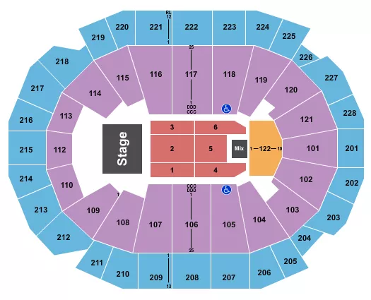 ENDSTAGE 8 Seating Map Seating Chart