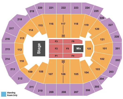 ENDSTAGE 2 Seating Map Seating Chart