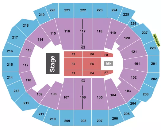 ENDSTAGE 7 Seating Map Seating Chart