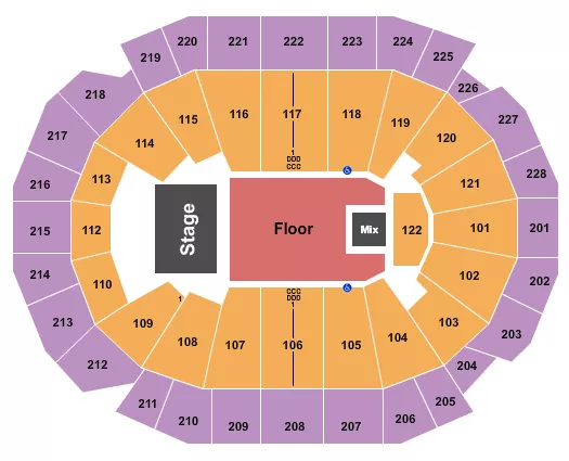 ENDSTAGE GA FLR 2 Seating Map Seating Chart