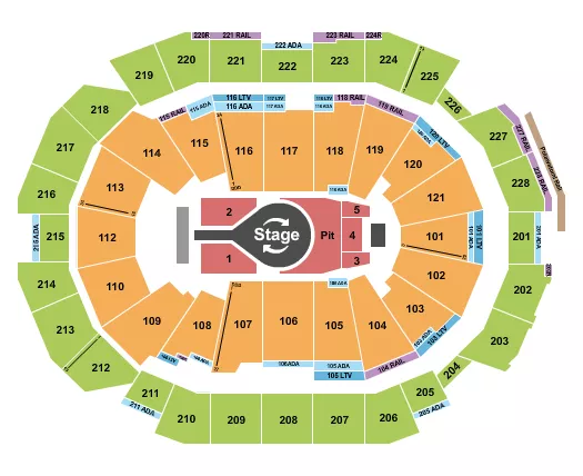 KACEY MUSGRAVES Seating Map Seating Chart