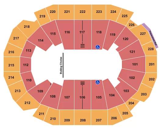 RODEO Seating Map Seating Chart